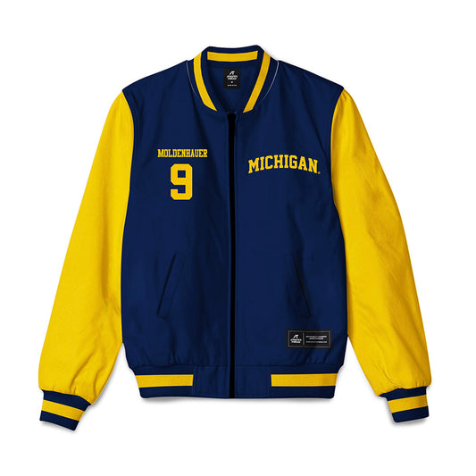 Michigan - NCAA Men's Ice Hockey : Nick Moldenhauer - Bomber Jacket-0