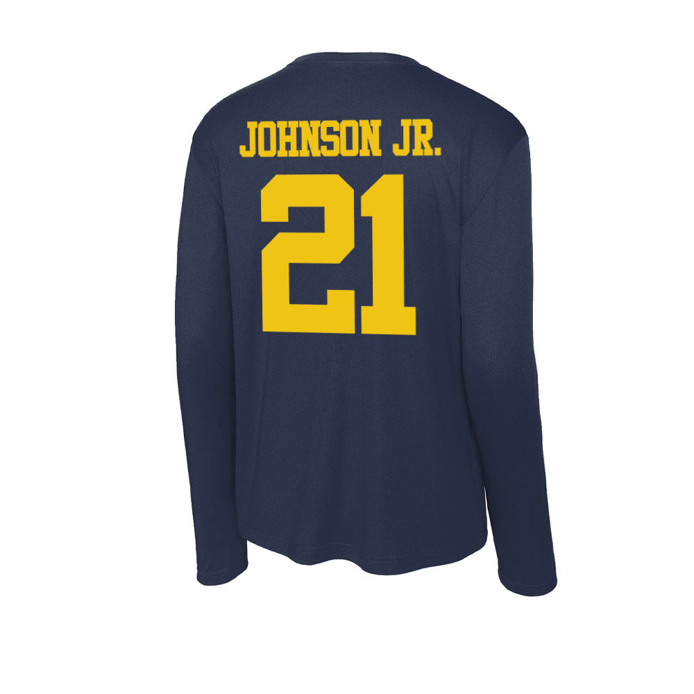 Michigan - NCAA Men's Basketball : Morez Johnson Jr. - Activewear Long Sleeve T-Shirt-1