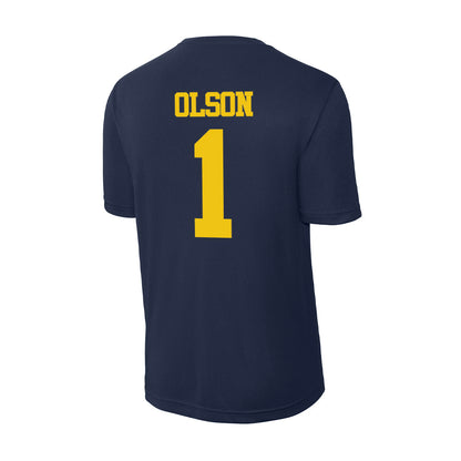 Michigan - NCAA Women's Basketball : Olivia Olson - Activewear T-Shirt-1
