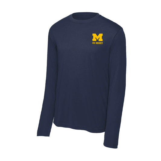Michigan - NCAA Men's Ice Hockey : T.J. Hughes - Activewear Long Sleeve T-Shirt-0
