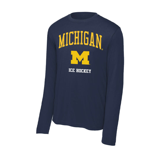 Michigan - NCAA Men's Ice Hockey : Josh Eernisse - Activewear Long Sleeve T-Shirt-0