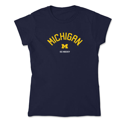 Michigan - NCAA Men's Ice Hockey : Asher Barnett - Classic Shersey Soft Style Women’s T-Shirt-0