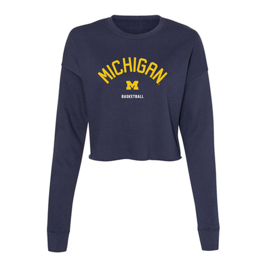 Michigan - NCAA Men's Basketball : Trey McKenney - Classic Shersey Women's Cropped Crew Fleece-0