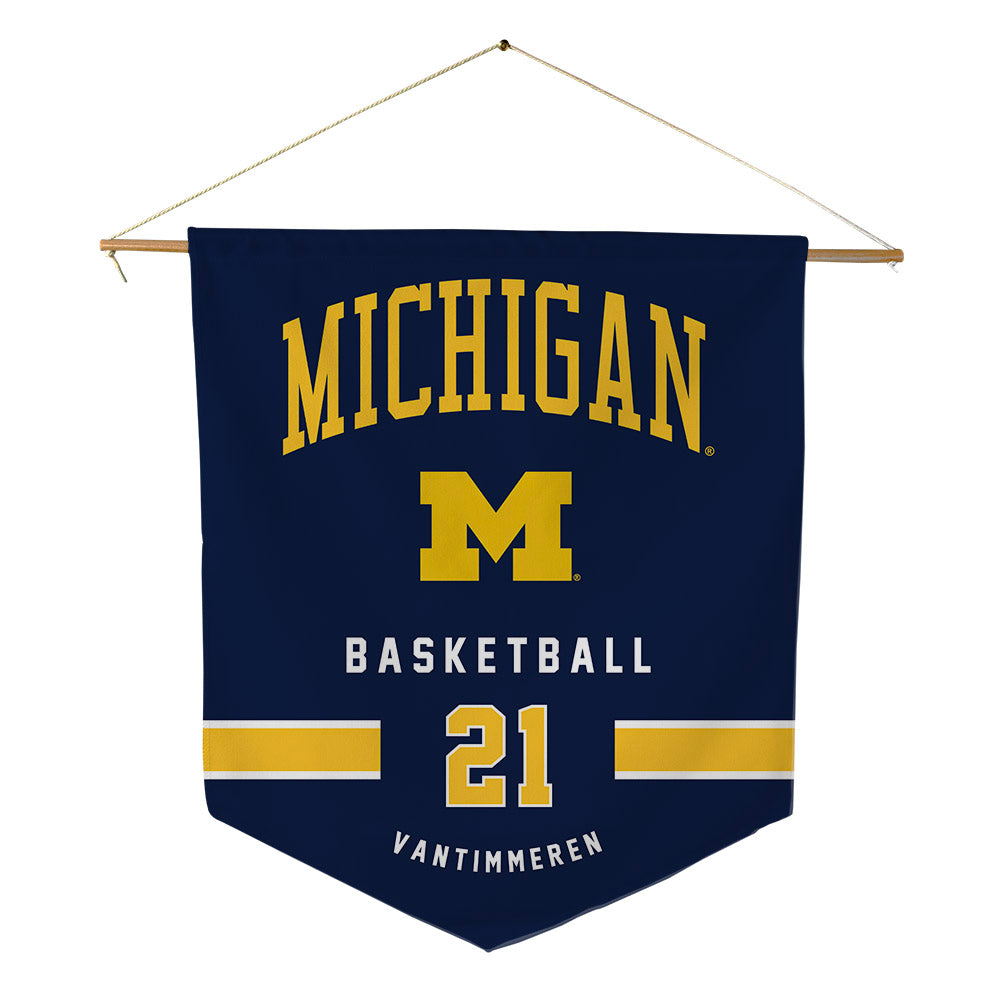 Michigan - NCAA Women's Basketball : Ally VanTimmeren - Pennant - 18" x 21"-0
