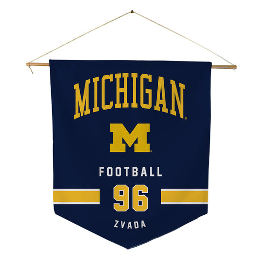 Michigan - NCAA Football : Dominic Zvada - Pennant - 18" x 21"-0