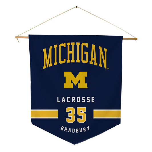 Michigan - NCAA Women's Lacrosse : Emma Bradbury - Pennant - 18" x 21"-0