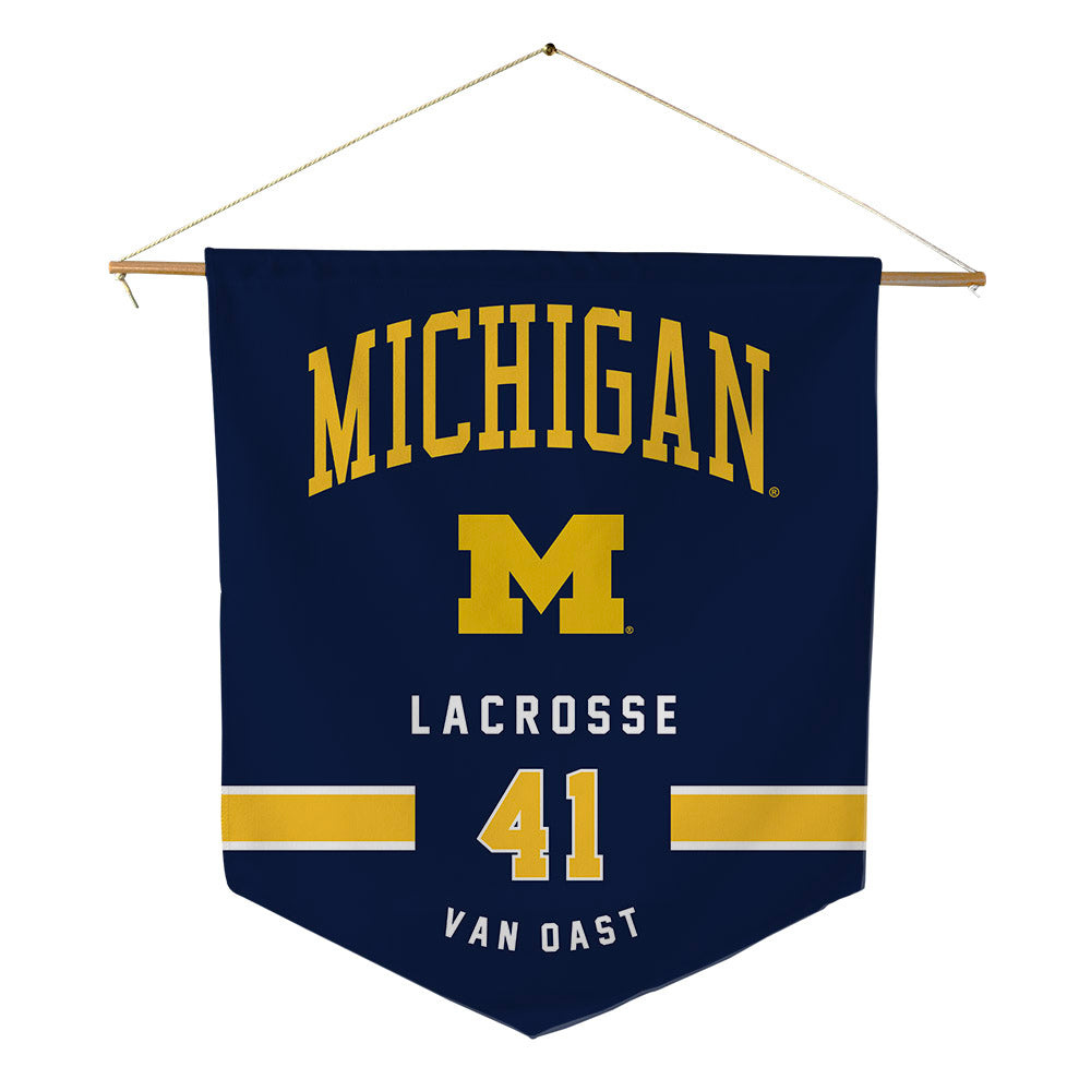 Michigan - NCAA Women's Lacrosse : Kate Van Oast - Pennant - 18" x 21"-0