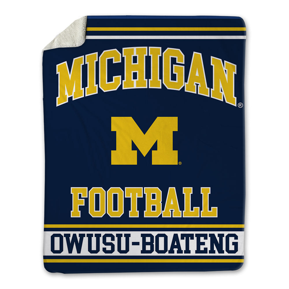 Michigan - NCAA Football : Nathaniel Owusu-Boateng - Blanket-0
