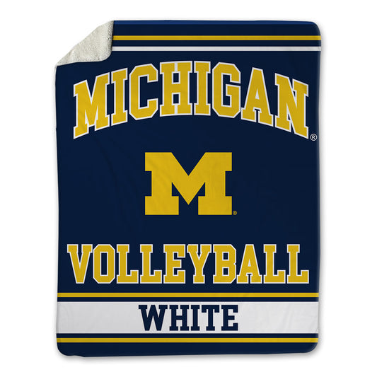 Michigan - NCAA Women's Volleyball : Ellie White - Blanket-0
