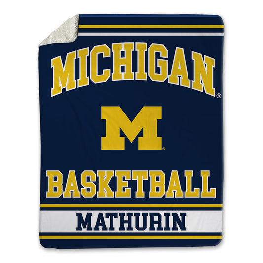 Michigan - NCAA Women's Basketball : McKenzie Mathurin - Blanket-0