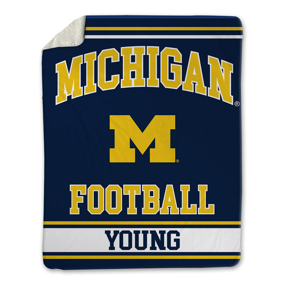 Michigan - NCAA Football : Jordan Young - Blanket-0