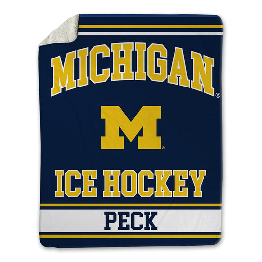 Michigan - NCAA Men's Ice Hockey : Stephen Peck - Blanket-0