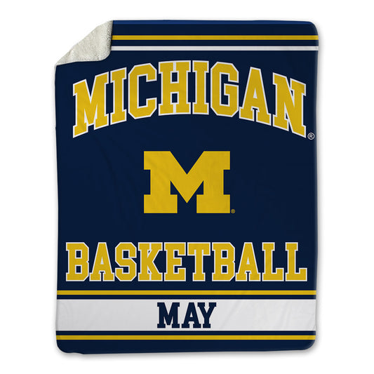 Michigan - NCAA Men's Basketball : Charlie May - Blanket-0