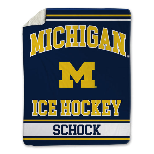 Michigan - NCAA Men's Ice Hockey : Drew Schock - Blanket-0