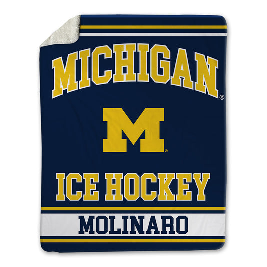 Michigan - NCAA Men's Ice Hockey : Julian Molinaro - Blanket-0