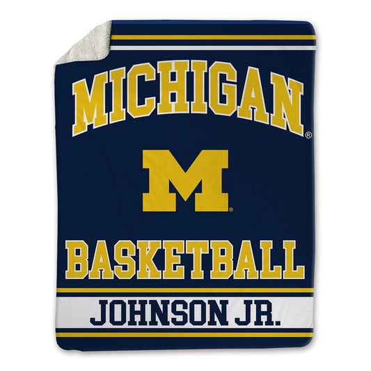 Michigan - NCAA Men's Basketball : Morez Johnson Jr. - Blanket-0