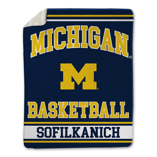 Michigan - NCAA Women's Basketball : Ashley Sofilkanich - Blanket-0