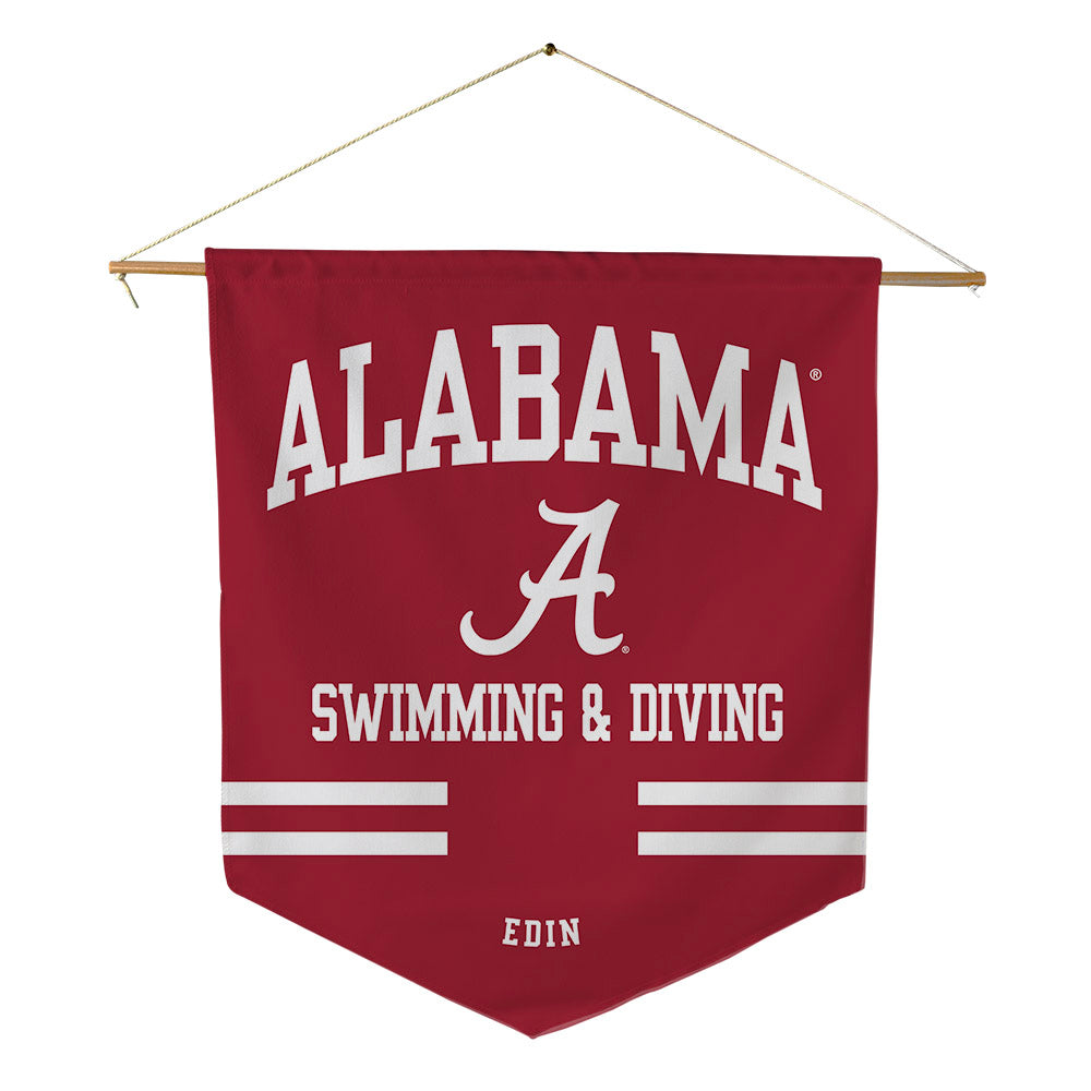 Alabama - NCAA Men's Swimming & Diving : Peter Edin - Pennant - 18" x 21"-0