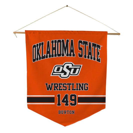Oklahoma State - NCAA Wrestling : Kolter Burton - Pennant - 18" x 21"-0
