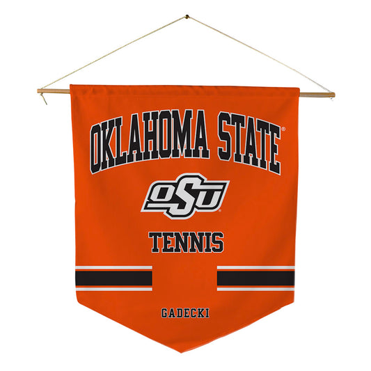 Oklahoma State - NCAA Men's Tennis : Thomas Gadecki - Pennant - 18" x 21"-0