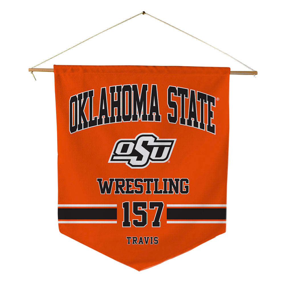 Oklahoma State - NCAA Wrestling : Teague Travis - Pennant - 18" x 21"-0