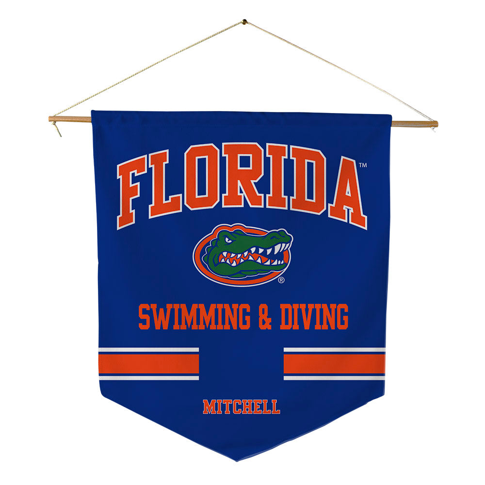Florida - NCAA Men's Swimming & Diving : Jake Mitchell - Pennant - 18" x 21"-0