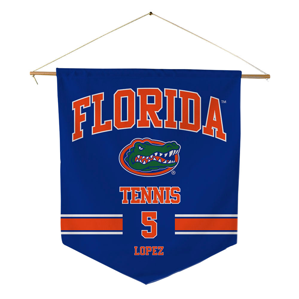 Florida - NCAA Women's Tennis : Qavia Lopez - Pennant - 18" x 21"-0