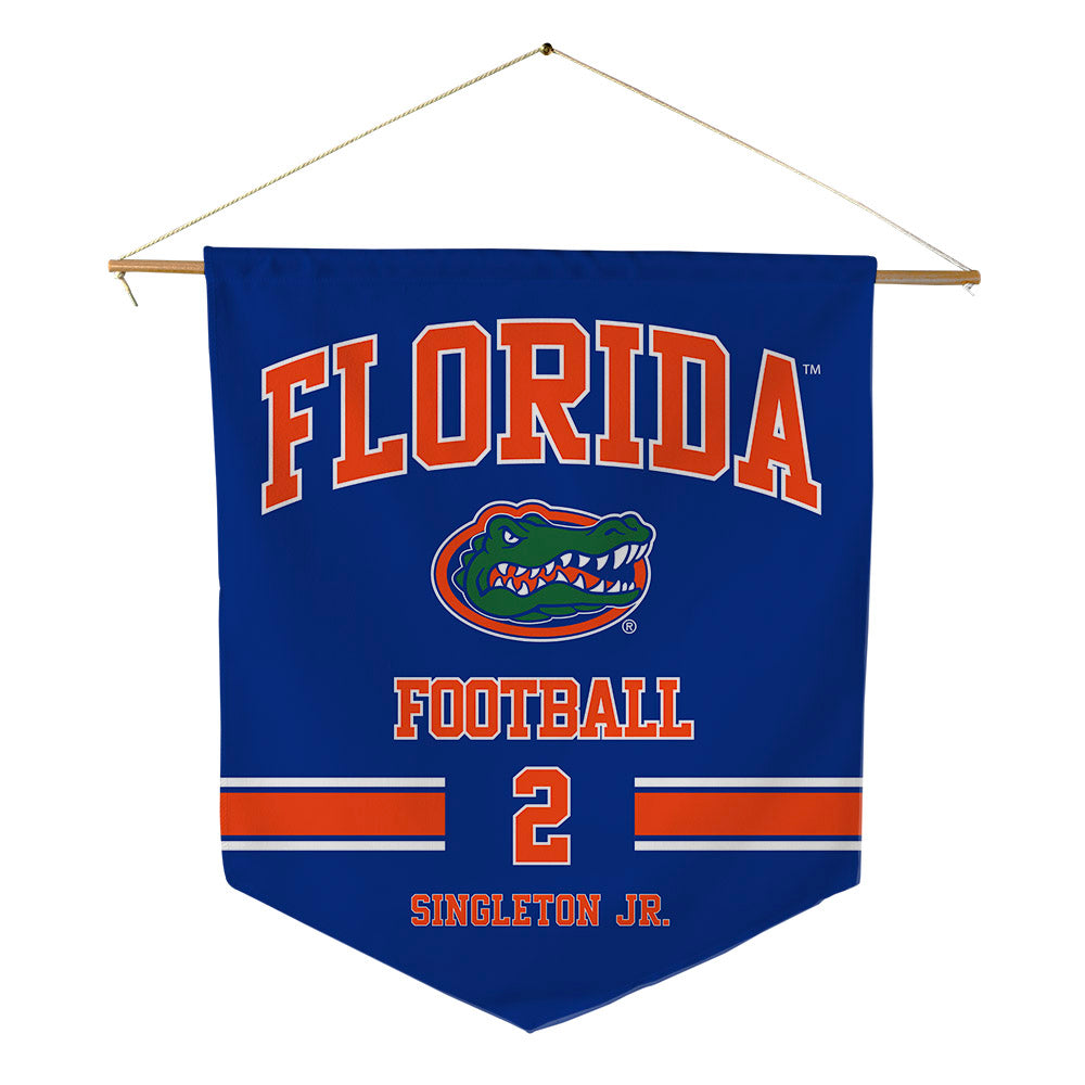 Florida - NCAA Football : Eric Singleton Jr. - Pennant - 18" x 21"-0