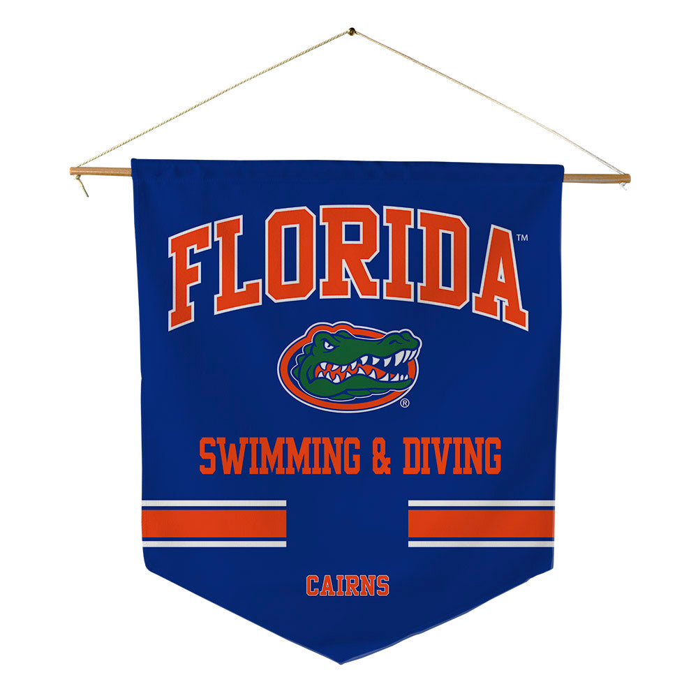 Florida - NCAA Men's Swimming & Diving : Matthew Cairns - Pennant - 18" x 21"-0