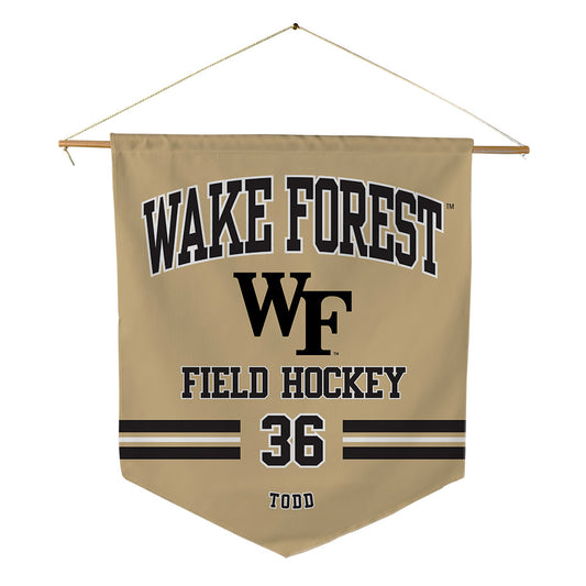 Wake Forest - NCAA Women's Field Hockey : Ellie Todd - Pennant - 18" x 21"-0