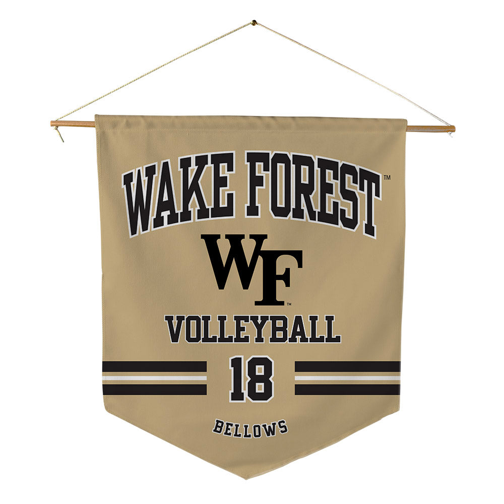 Wake Forest - NCAA Women's Volleyball : Becca Bellows - Pennant - 18" x 21"-0