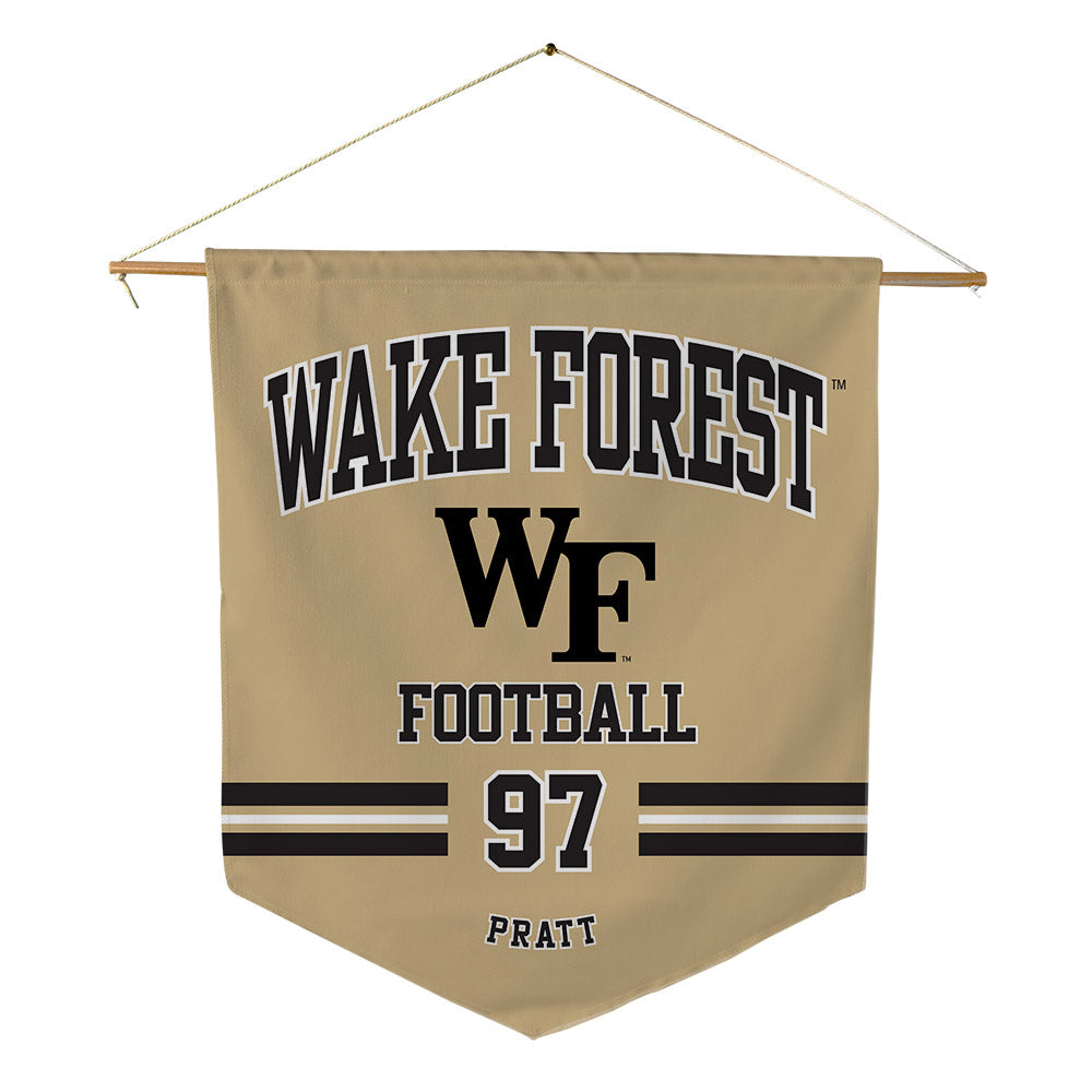 Wake Forest - NCAA Football : Josiah Pratt - Pennant - 18" x 21"-0