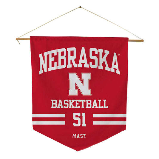 Nebraska - NCAA Men's Basketball : Rienk Mast - Pennant - 18" x 21"-0