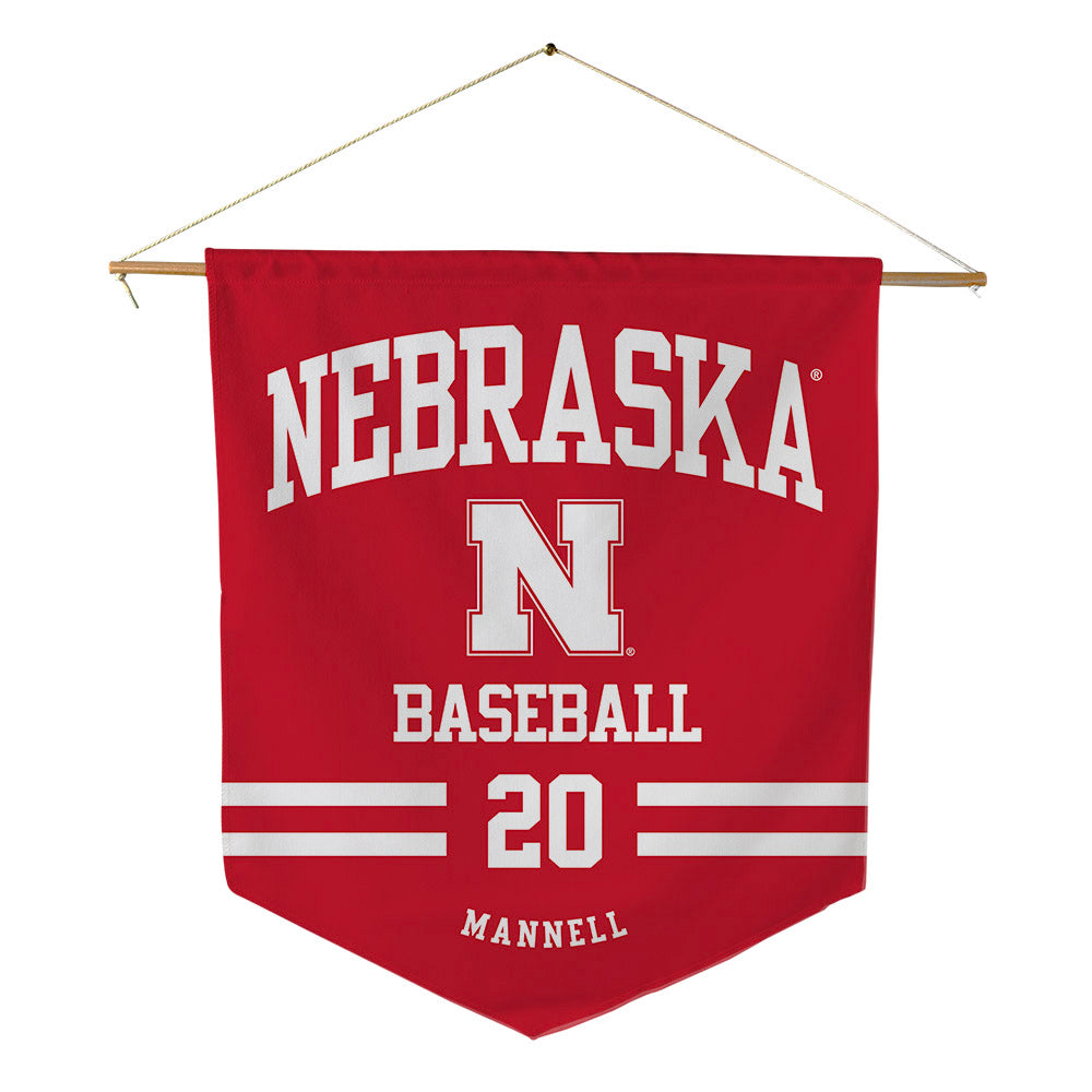 Nebraska - NCAA Baseball : Kevin Mannell - Pennant - 18" x 21"-0