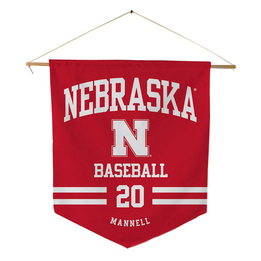 Nebraska - NCAA Baseball : Kevin Mannell - Pennant - 18" x 21"-0