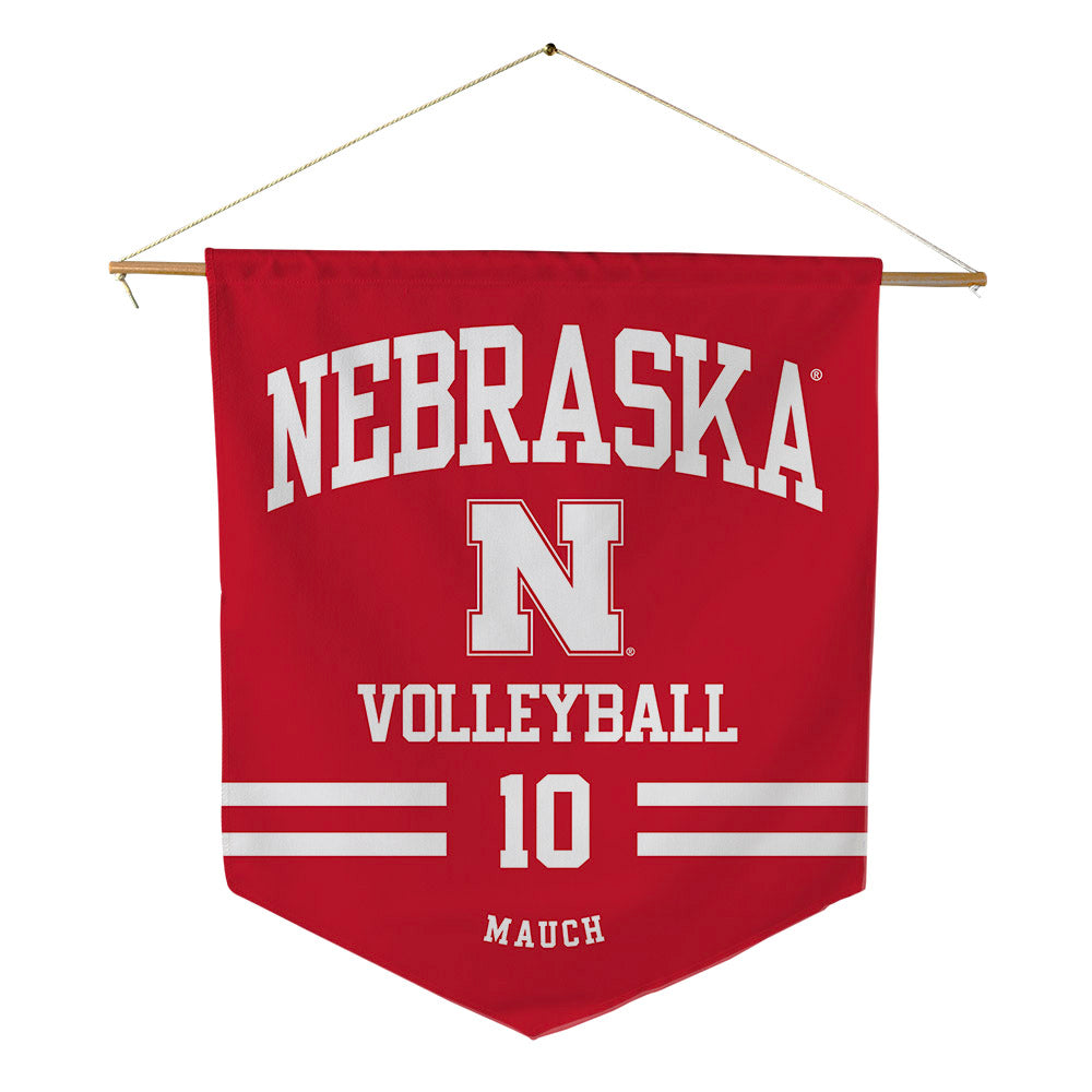 Nebraska - NCAA Women's Volleyball : Olivia Mauch - Pennant - 18" x 21"-0