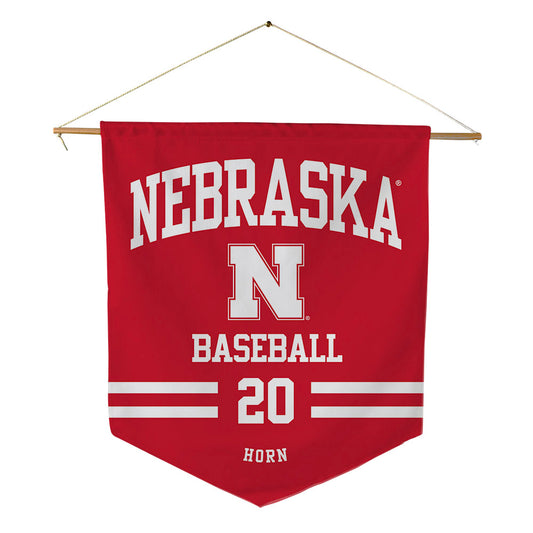 Nebraska - NCAA Baseball : Tyner Horn - Pennant - 18" x 21"-0