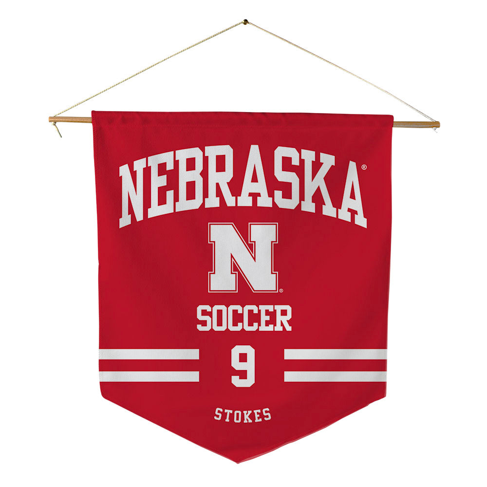 Nebraska - NCAA Men's Soccer : Rhett Stokes - Pennant - 18" x 21"-0