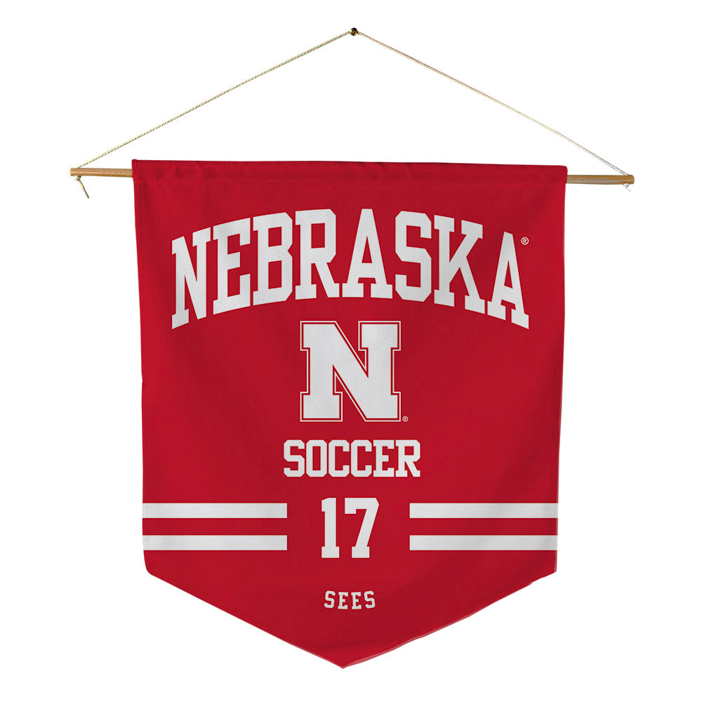 Nebraska - NCAA Women's Soccer : Jo Sees - Pennant - 18" x 21"-0