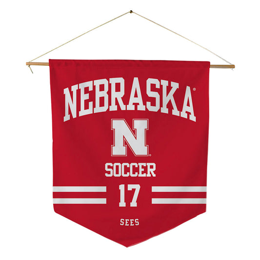 Nebraska - NCAA Women's Soccer : Jo Sees - Pennant - 18" x 21"-0