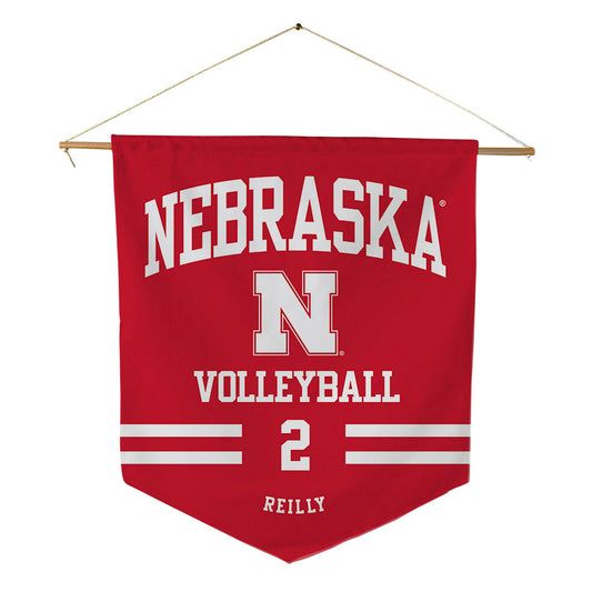 Nebraska - NCAA Women's Volleyball : Bergen Reilly - Pennant - 18" x 21"-0