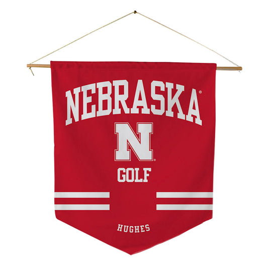 Nebraska - NCAA Men's Golf : Rhett Hughes - Pennant - 18" x 21"-0