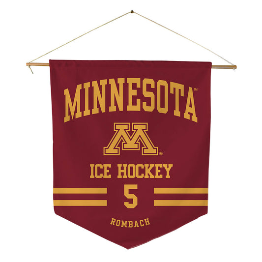 Minnesota - NCAA Men's Ice Hockey : Jacob Rombach - Pennant - 18" x 21"-0