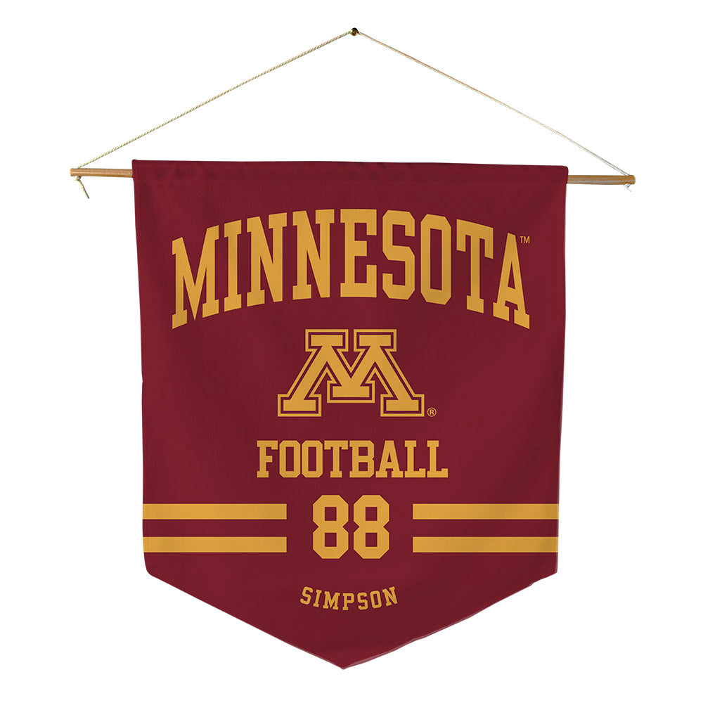 Minnesota - NCAA Football : Jacob Simpson - Pennant - 18" x 21"-0