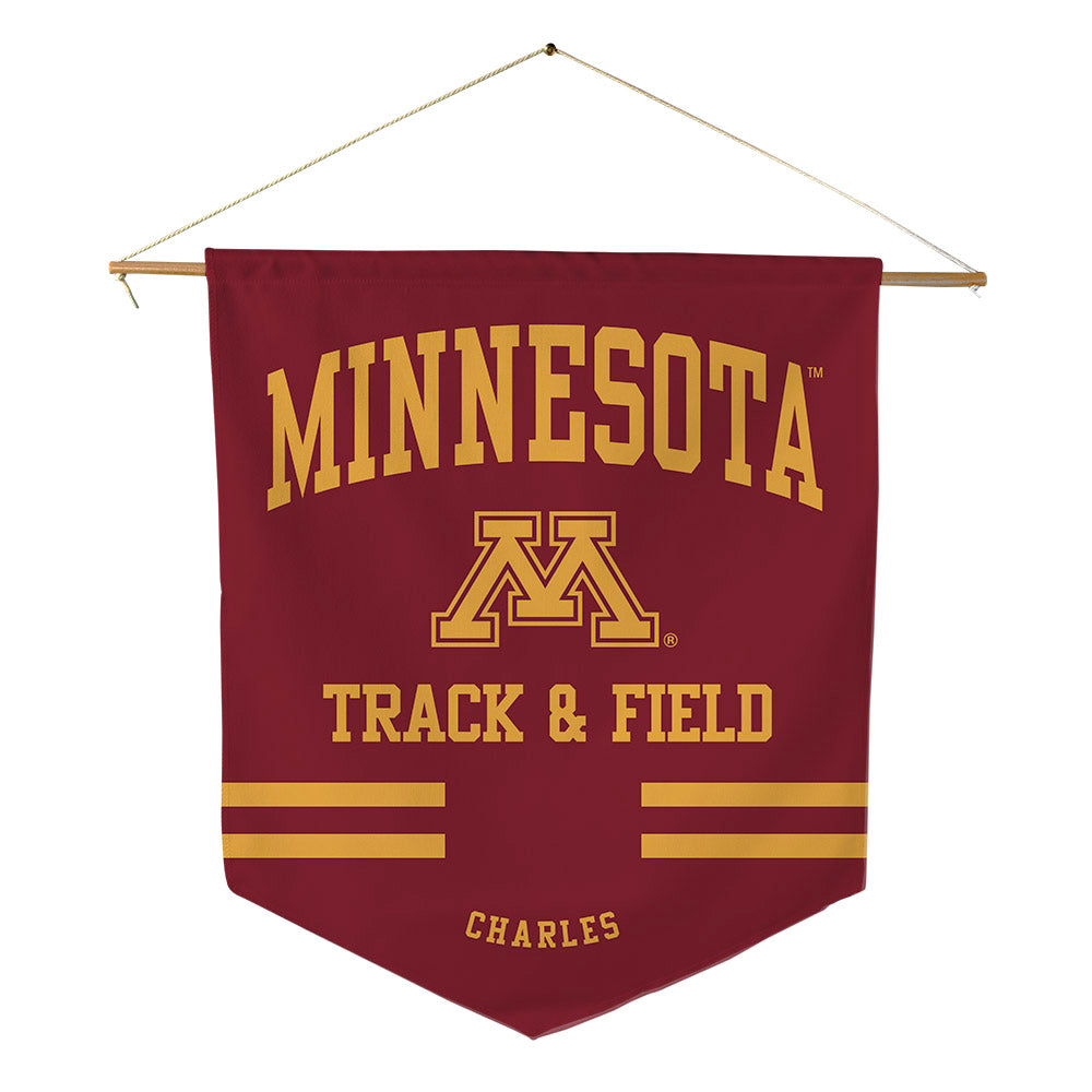Minnesota - NCAA Men's Track & Field : Aaron Charles - Pennant - 18" x 21"-0