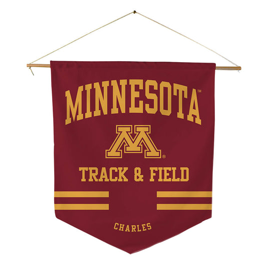 Minnesota - NCAA Men's Track & Field : Aaron Charles - Pennant - 18" x 21"-0