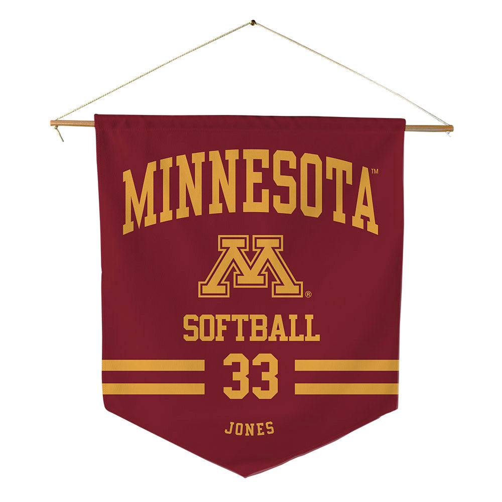 Minnesota - NCAA Softball : Brooklyn Jones - Pennant - 18" x 21"-0