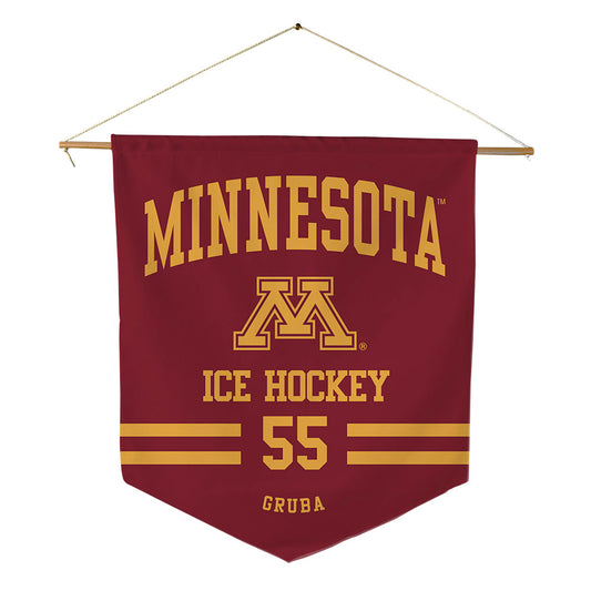 Minnesota - NCAA Men's Ice Hockey : Leo Gruba - Pennant - 18" x 21"-0
