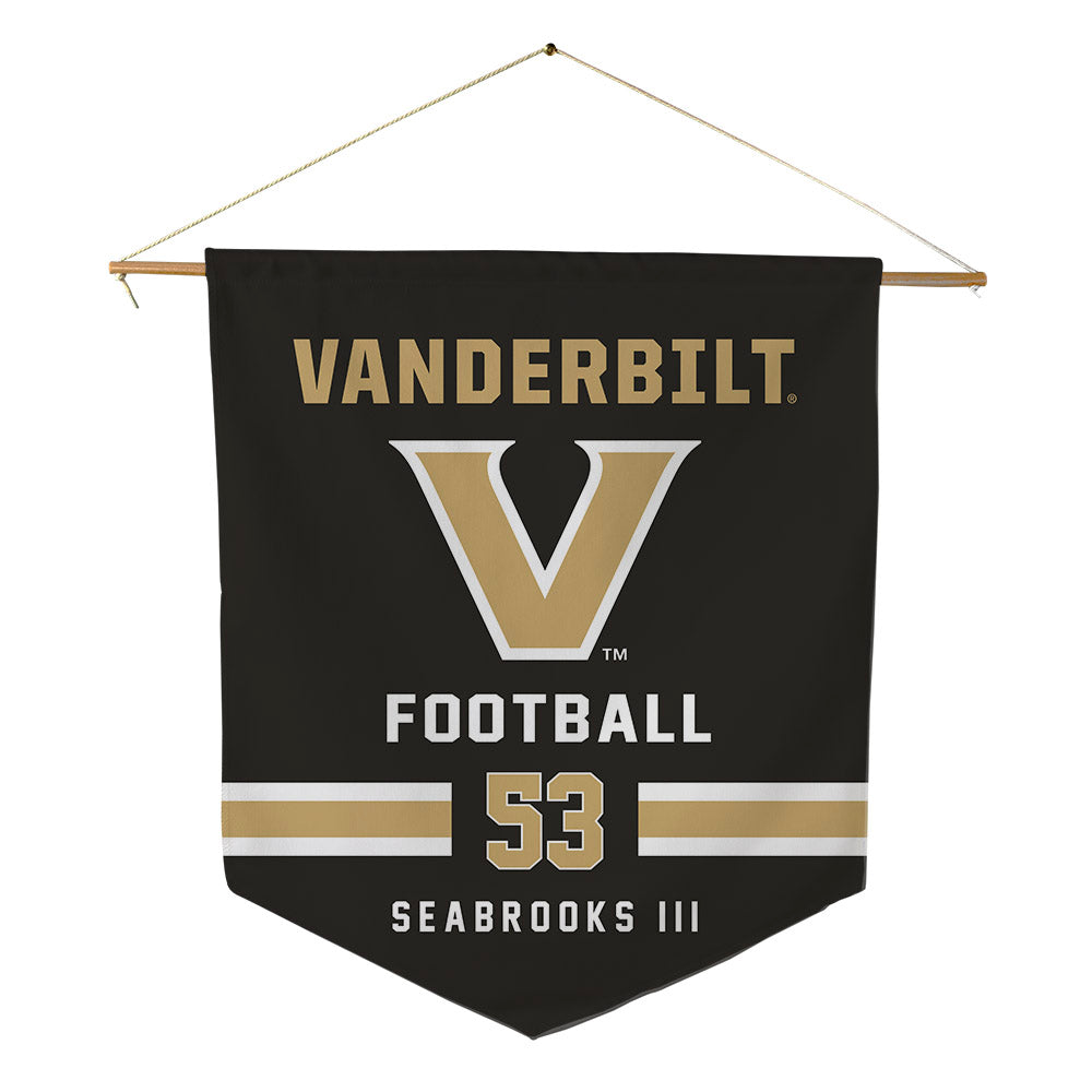 Vanderbilt - NCAA Football : Glenn Seabrooks III - Pennant - 18" x 21"-0
