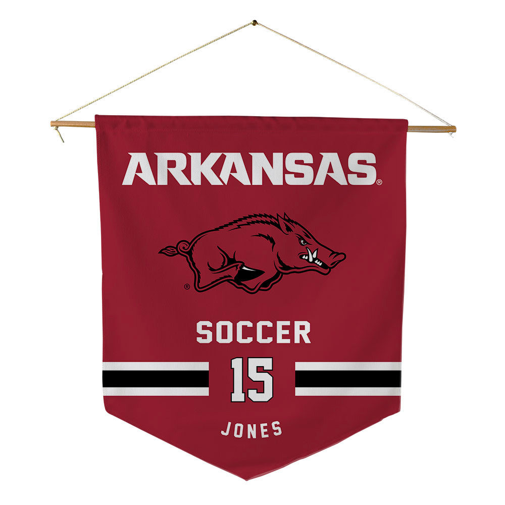 Arkansas - NCAA Women's Soccer : Sabrina Jones - Pennant - 18" x 21"-0